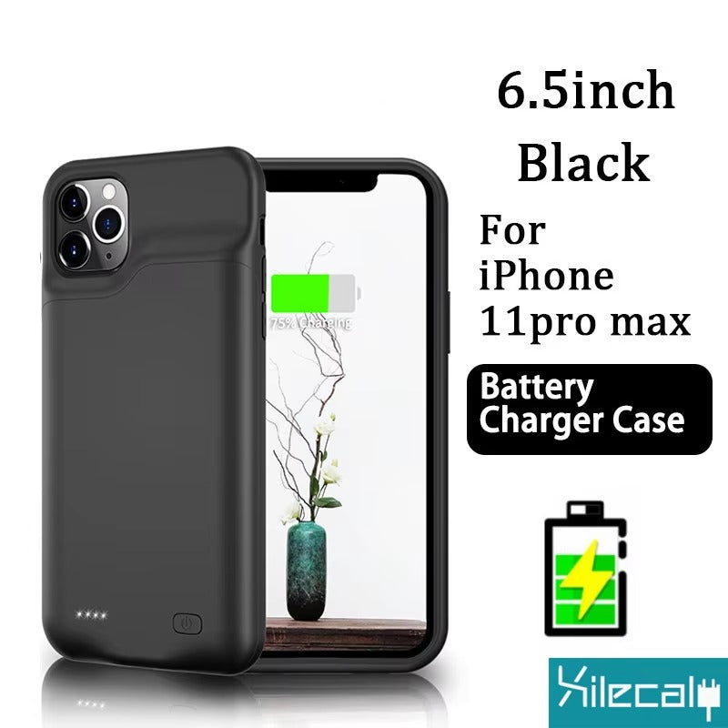 High Capacity Apple iPhone Case MagSafe Compatible, Camera Lens & Screen Protection, Ultra Thin Shockproof Magnetic Full All Around Protection Charging Cover with Built-In Battery