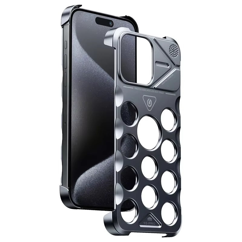 Luxury Apple iPhone Case, MagSafe Compatible, Camera Lens & Screen Protection, Ultra Thin, Shockproof, Magnetic Full All Around Cover – Aluminum Alloy Frameless Case with Heat Dissipation & Metal Lens Protection