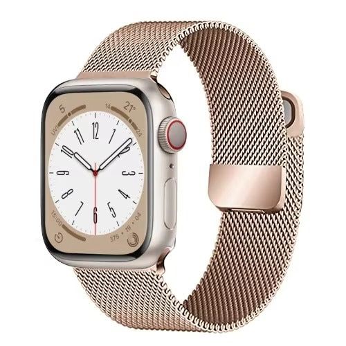 Luxury Magnetic Stainless Steel Watch Band – Adjustable Milanese Loop , Slim Metal Bracelet for 40–49mm Smartwatches