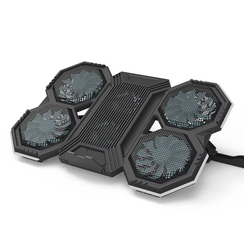 High-Performance, RGB, Gaming Laptop Stand, Air Cooler, Notebook Holder, with 6 Fans, Adjustable, Foldable Base, for 12, 13, 14, 15, 16, 17 Inch Laptops