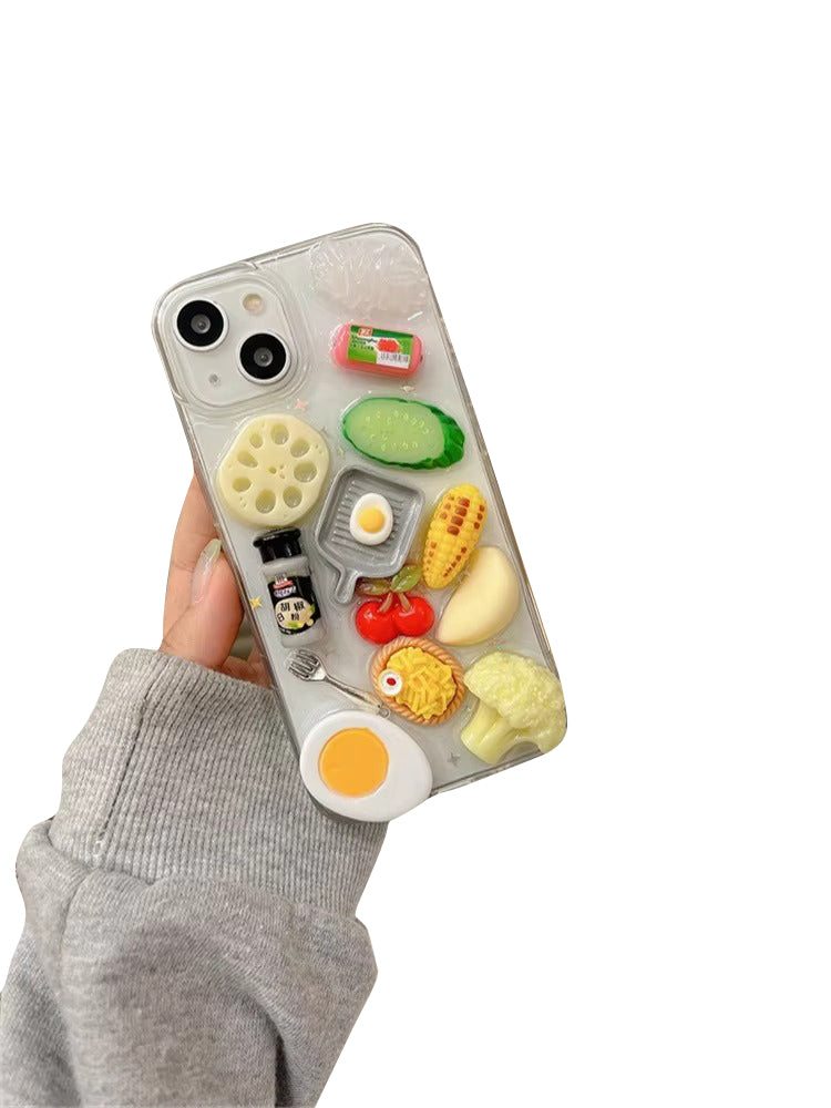 Premium Apple iPhone Case, MagSafe Compatible, Camera Lens and Screen Protection, Ultra Thin, Shockproof, Magnetic, Full All Around Protection, 3D Vegetable Clear Cover