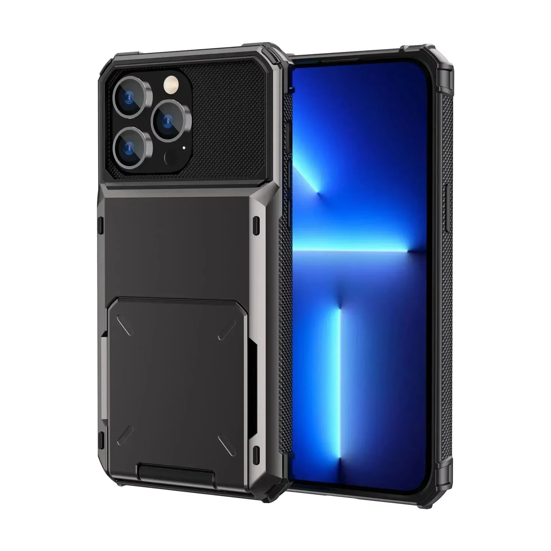 Robust Apple iPhone Case, MagSafe Compatible, Camera Lens and Screen Protection, Ultra Thin, Shockproof, Magnetic, Full All Around Protection, Hidden Wallet Card Cover