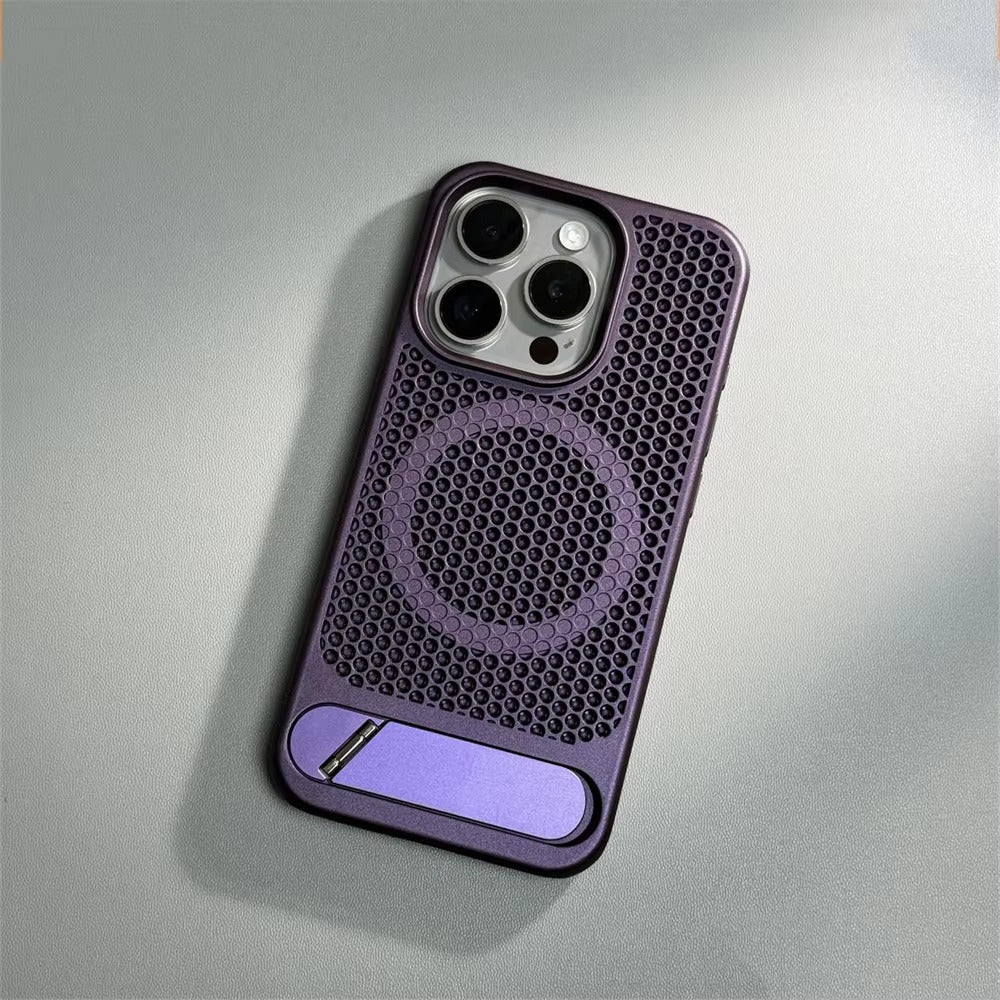 Luxury Apple iPhone Case, MagSafe Compatible, Camera Lens & Screen Protection, Ultra Thin, Shockproof, Magnetic Full All Around Cover – Breathable Heat Dissipation Case with Titanium Hard Back & Wireless Charging Support