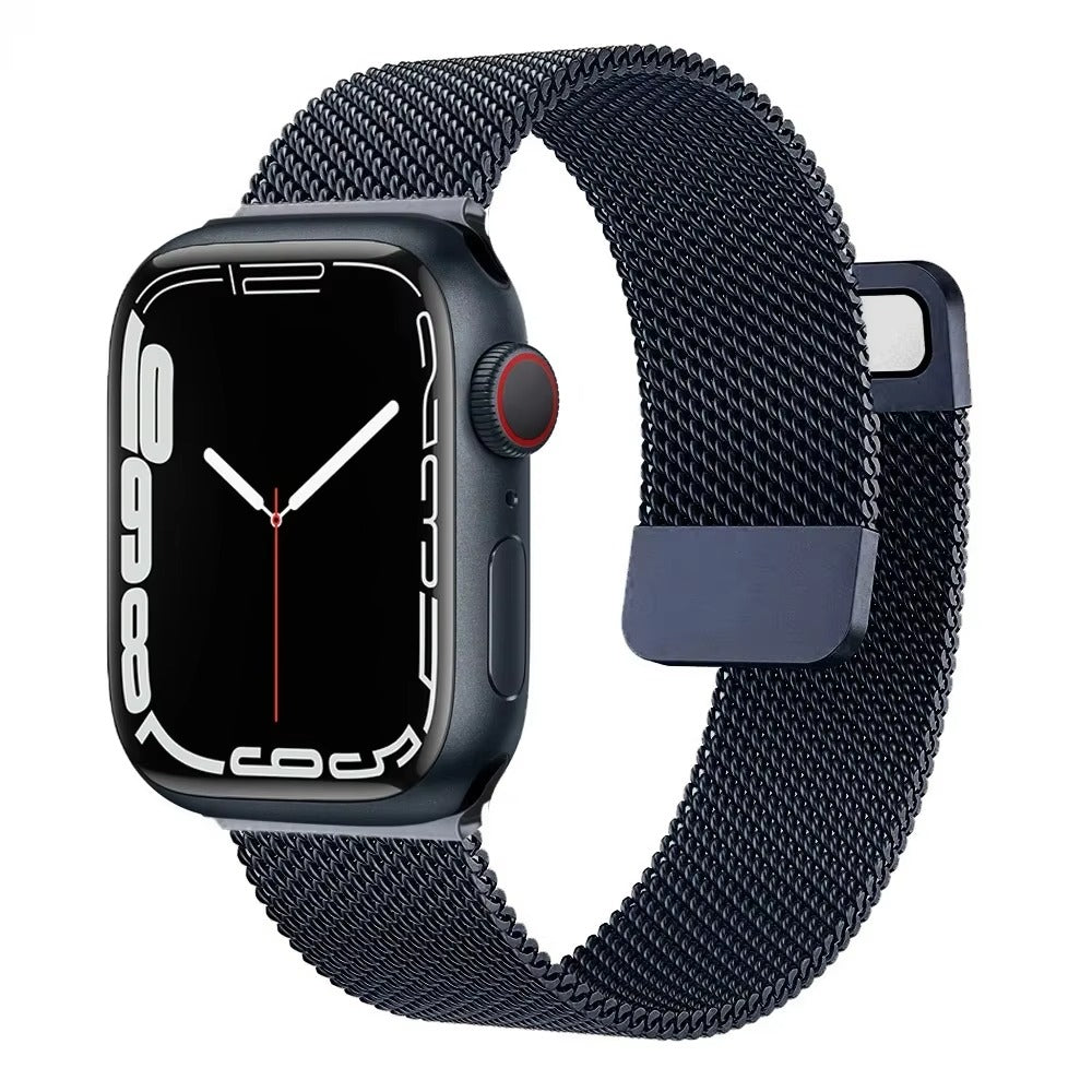 Luxury Magnetic Stainless Steel Watch Band – Adjustable Milanese Loop , Slim Metal Bracelet for 40–49mm Smartwatches