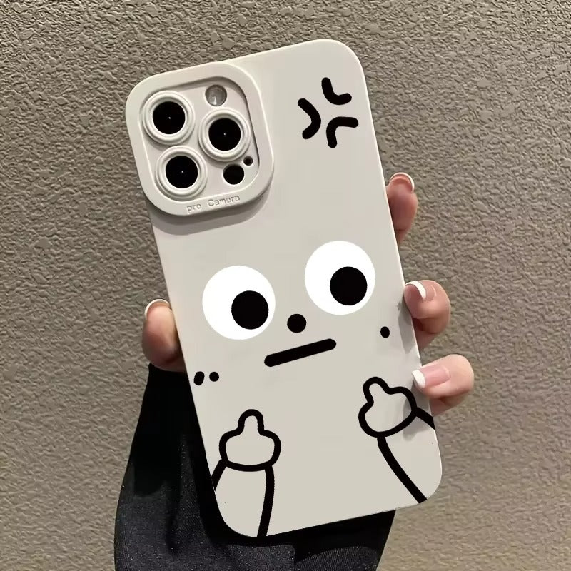 Premium Apple iPhone Case, MagSafe Compatible, Camera Lens and Screen Protection, Ultra Thin, Shockproof, Magnetic, Full All Around Protection, Cartoon Finger Soft Cover