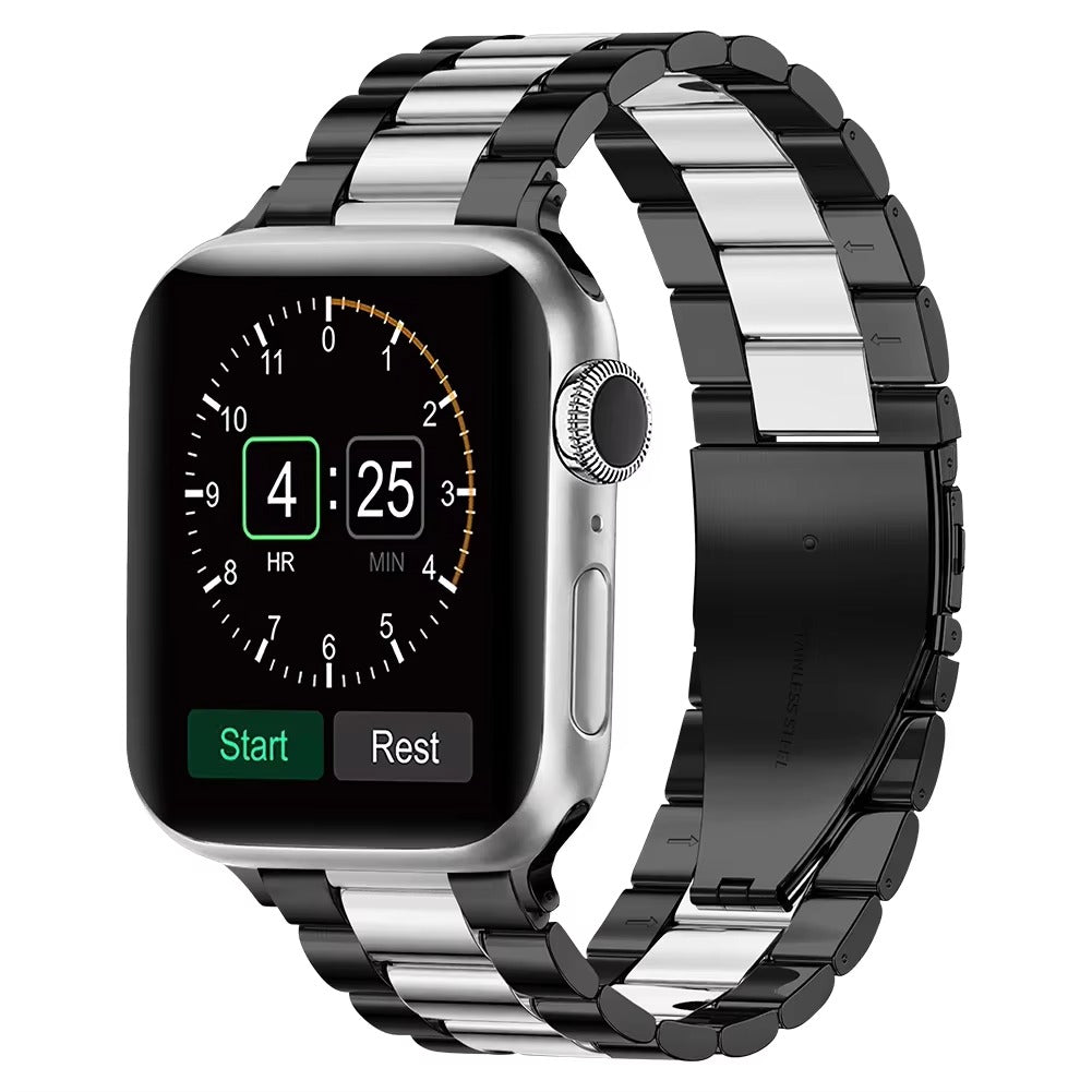 Luxury Stainless Steel Watch Band – Adjustable Metal Strap Bracelet with Secure Clasp for 40mm to 49mm Smartwatch, Durable 