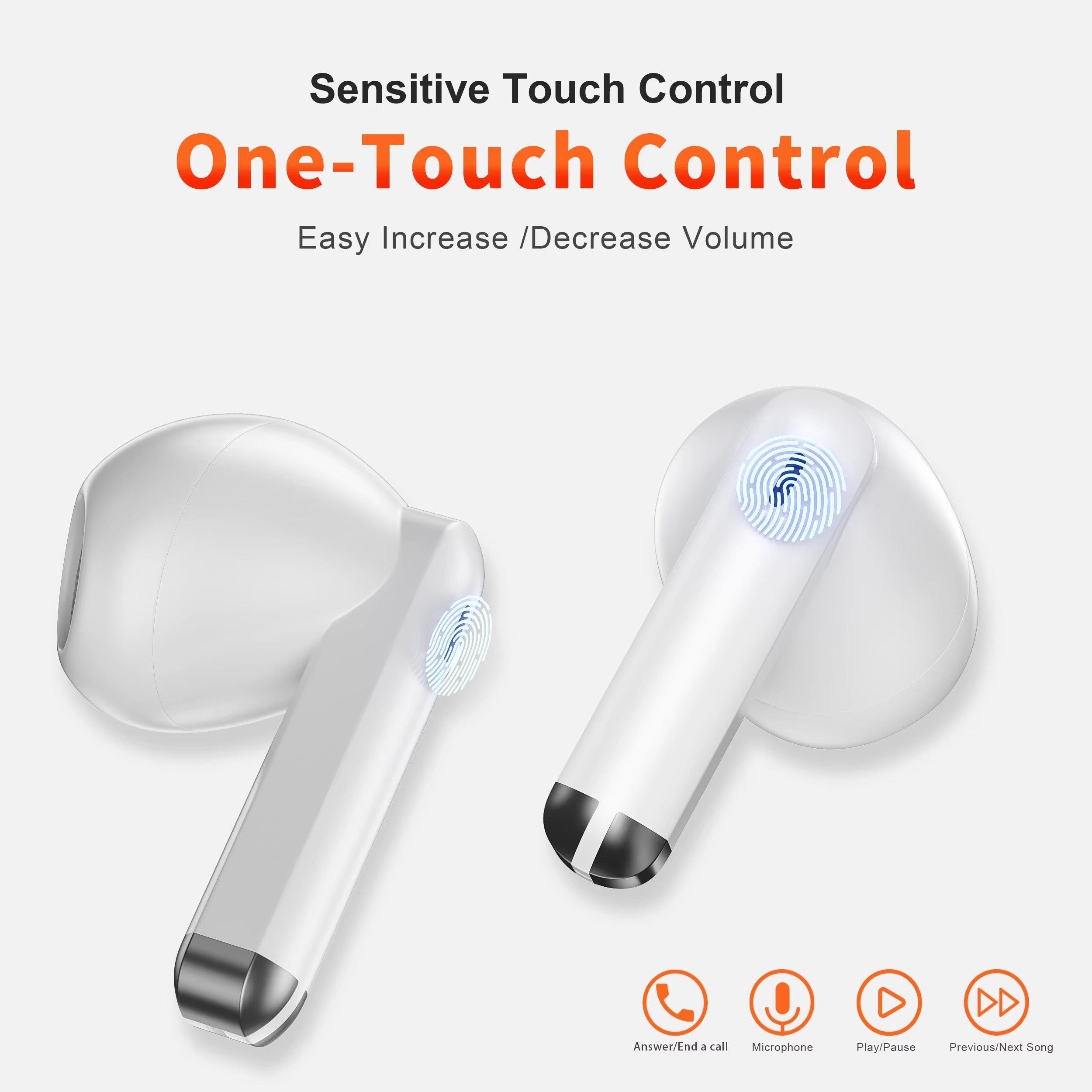 High Quality, TWS Bluetooth 5.3 Earbuds, Waterproof, Gaming Headphones with HD Microphone, 13mm Drivers, for Apple iPhone