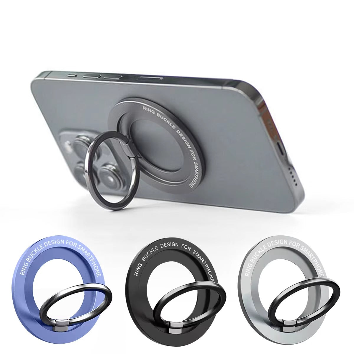 Premium, Magnetic Phone Ring Holder for MagSafe – Detachable, 360° Rotating Grip Stand, Compatible with Apple iPhone