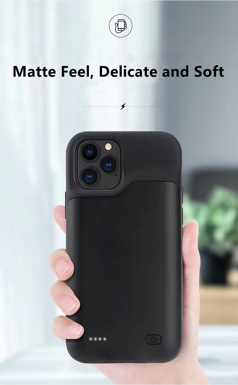 High Capacity Apple iPhone Case MagSafe Compatible, Camera Lens & Screen Protection, Ultra Thin Shockproof Magnetic Full All Around Protection Charging Cover with Built-In Battery