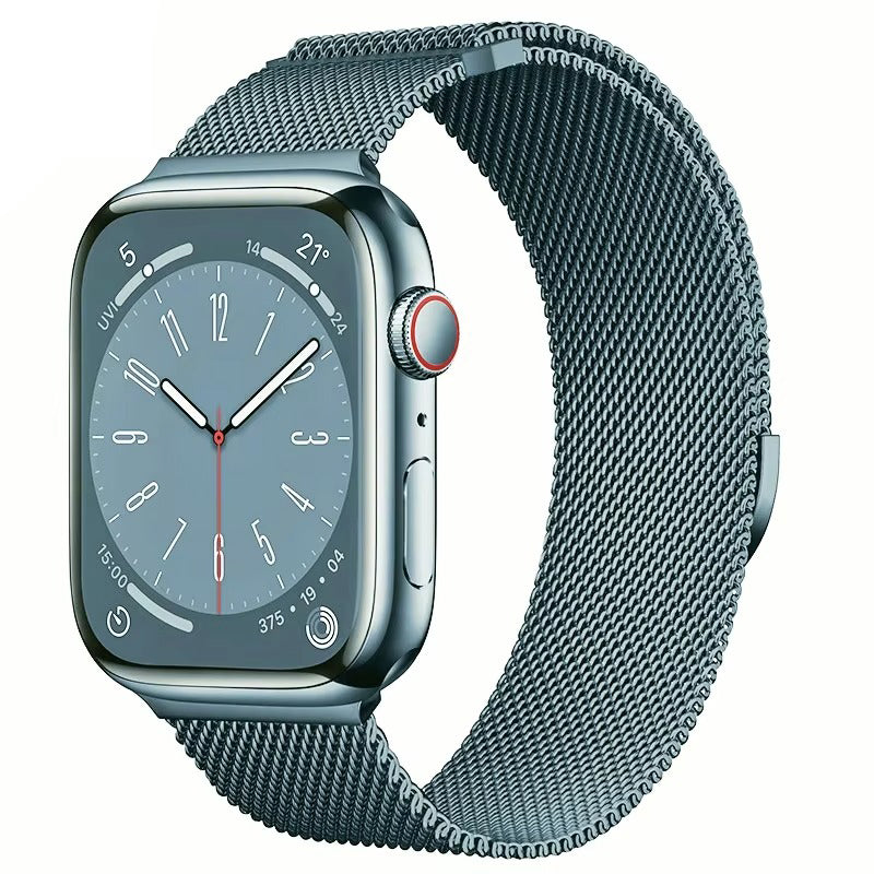 Luxury Magnetic Stainless Steel Watch Band – Adjustable Milanese Loop , Slim Metal Bracelet for 40–49mm Smartwatches