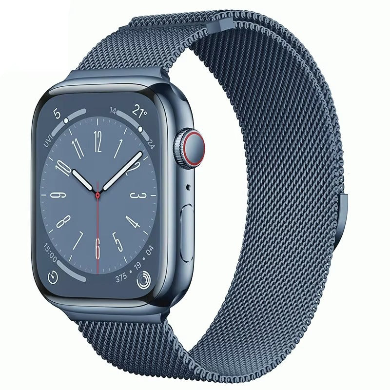 Luxury Magnetic Stainless Steel Watch Band – Adjustable Milanese Loop , Slim Metal Bracelet for 40–49mm Smartwatches