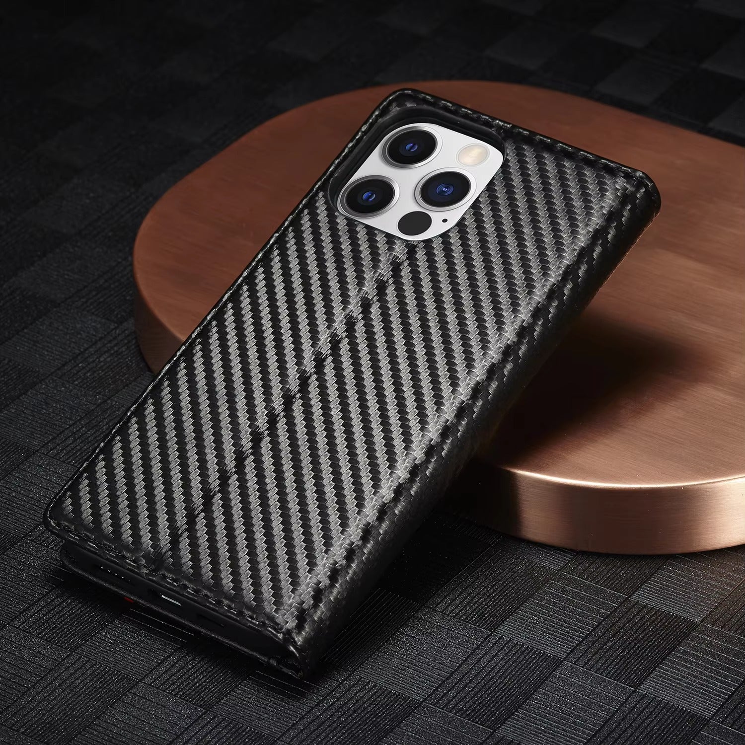 Luxury Carbon Fiber Apple iPhone Case, MagSafe Compatible, Ultra Thin Magnetic Shockproof Full Cover 