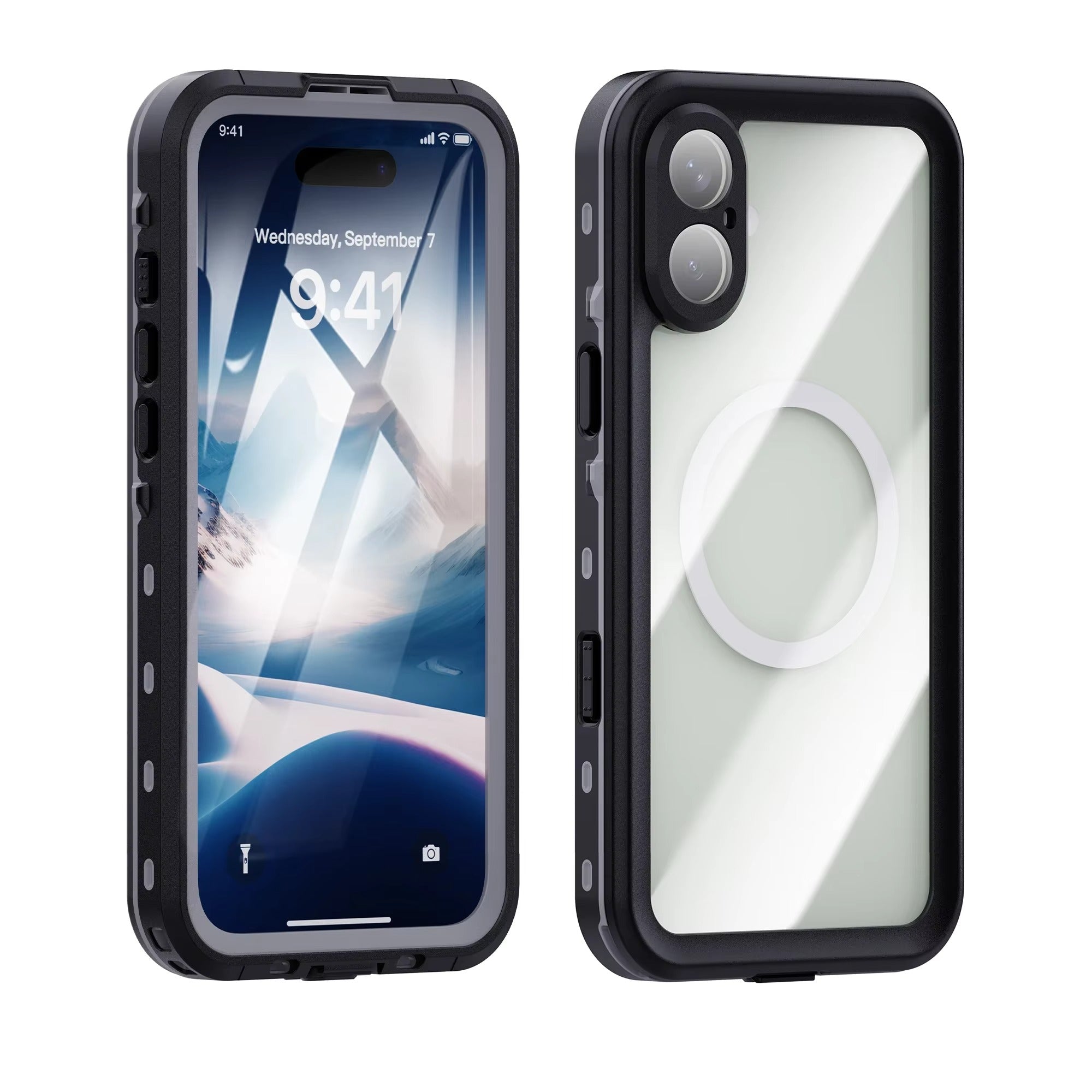 High Quality Waterproof Apple iPhone Case, MagSafe Compatible, Ultra Thin Magnetic with IP68 Dustproof Seal and Screen Guard