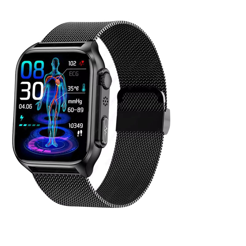 Premium Health Smartwatch for iPhone – Non-Invasive Blood Glucose Monitor with ECG+PPG, AI Voice Assistant, Bluetooth Calling, IP68 Waterproof Fitness Tracker