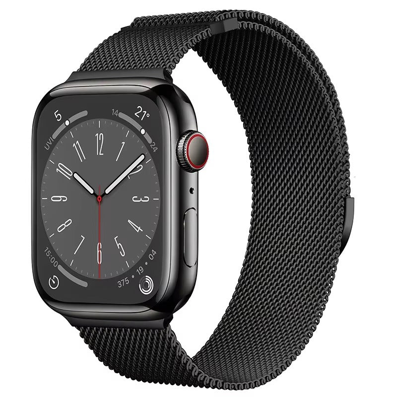 Luxury Magnetic Stainless Steel Watch Band – Adjustable Milanese Loop , Slim Metal Bracelet for 40–49mm Smartwatches