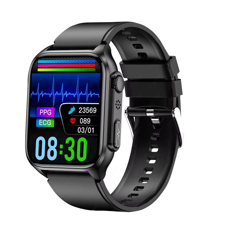 Premium Health Smartwatch for iPhone – Non-Invasive Blood Glucose Monitor with ECG+PPG, AI Voice Assistant, Bluetooth Calling, IP68 Waterproof Fitness Tracker