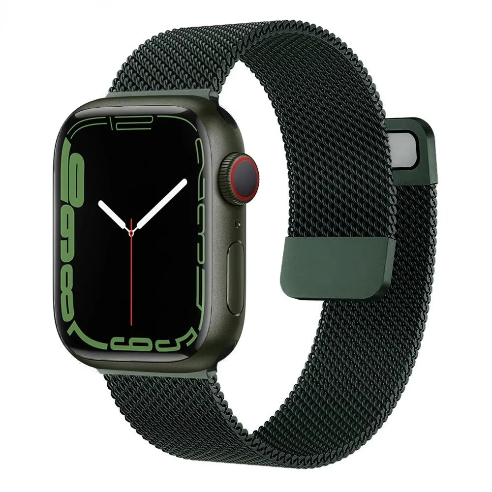 Luxury Magnetic Stainless Steel Watch Band – Adjustable Milanese Loop , Slim Metal Bracelet for 40–49mm Smartwatches