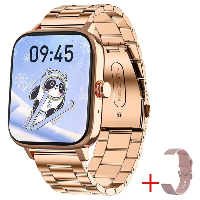 Premium Smartwatch for iPhone – Custom Dial Bluetooth Watch for Men & Women, Full Touchscreen Fitness Bracelet with Waterproof Design & Health Tracking