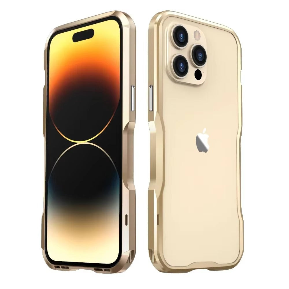 Luxury Apple iPhone Case, MagSafe Compatible, Camera Lens & Screen Protection, Ultra Thin, Shockproof, Magnetic Full All Around Cover – Aviation Aluminum Metal Frame Bumper Case with Sleek Protective Design