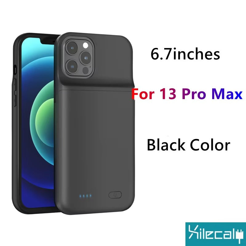 High Capacity Apple iPhone Case MagSafe Compatible, Camera Lens & Screen Protection, Ultra Thin Shockproof Magnetic Full All Around Protection Charging Cover with Built-In Battery