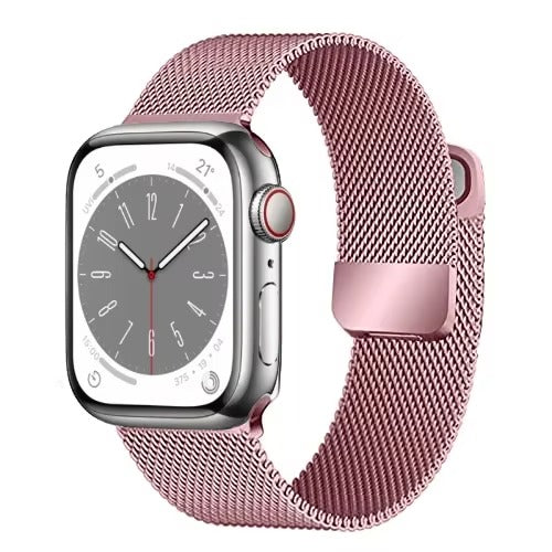 Luxury Magnetic Stainless Steel Watch Band – Adjustable Milanese Loop , Slim Metal Bracelet for 40–49mm Smartwatches