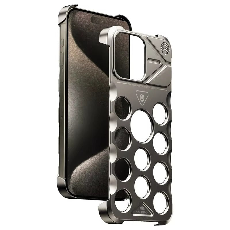 Luxury Apple iPhone Case, MagSafe Compatible, Camera Lens & Screen Protection, Ultra Thin, Shockproof, Magnetic Full All Around Cover – Aluminum Alloy Frameless Case with Heat Dissipation & Metal Lens Protection