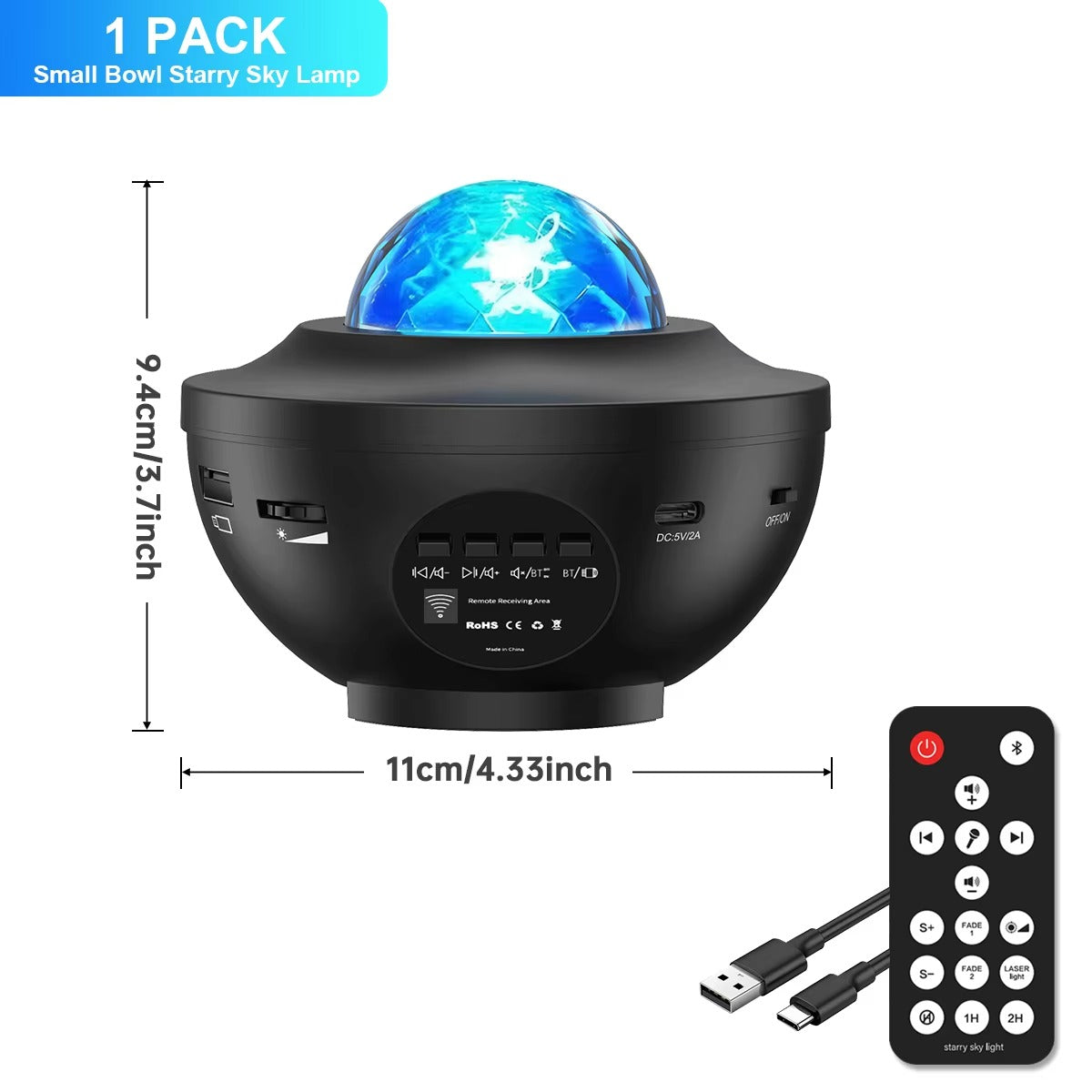 Premium Galaxy Star Projector with Ocean Wave Light, Bluetooth Music Speaker Night Lamp for Bedroom Decor, Party Ambience, and Gift Ideas