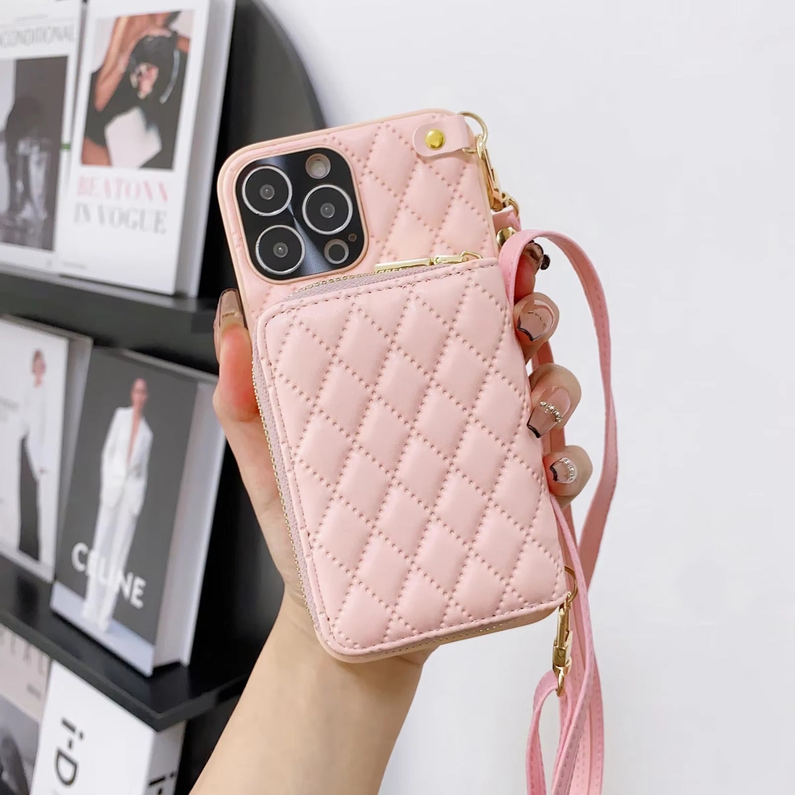 Premium Wallet Apple iPhone Case,Ultra Thin Magnetic Shockproof Full Cover Card Slots, and Crossbody Leather Strap