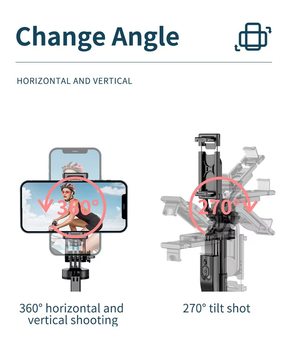 High Quality, Wireless Selfie Stick Tripod – Foldable, Steady Monopod Stand for Apple iPhone, Action Cameras, Live Shooting.