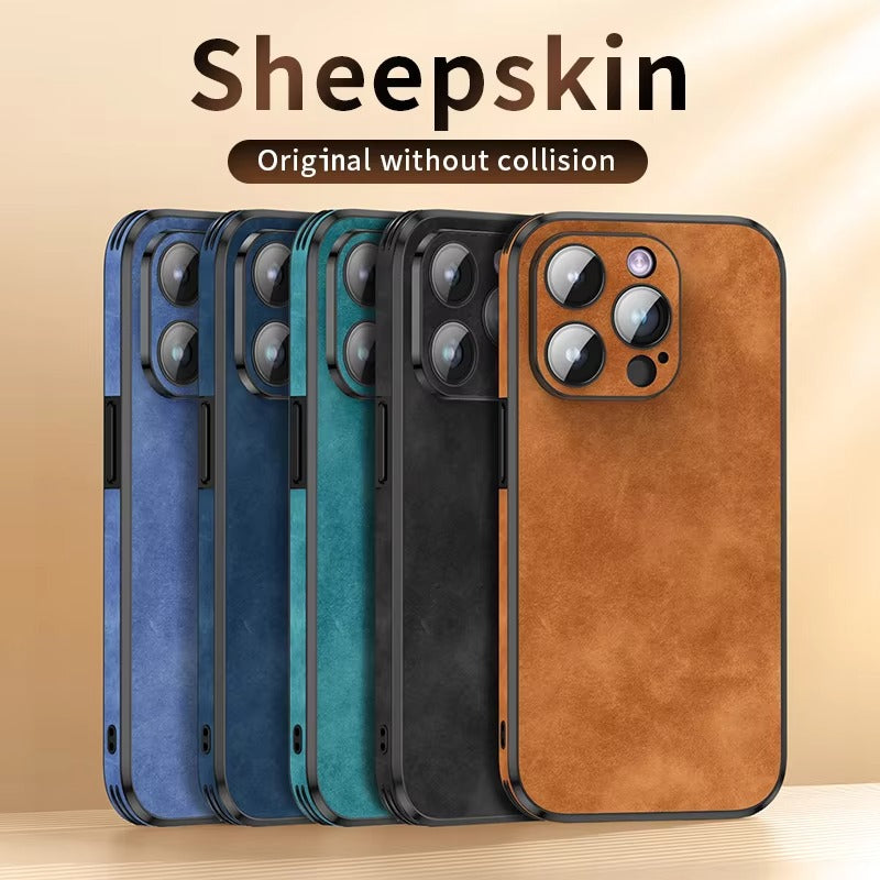 Shockproof Magnetic Leather Apple iPhone Case, MagSafe Compatible, Full Lens and Screen Protection, Slim Bumper Grip Cover for Everyday Mobile Use