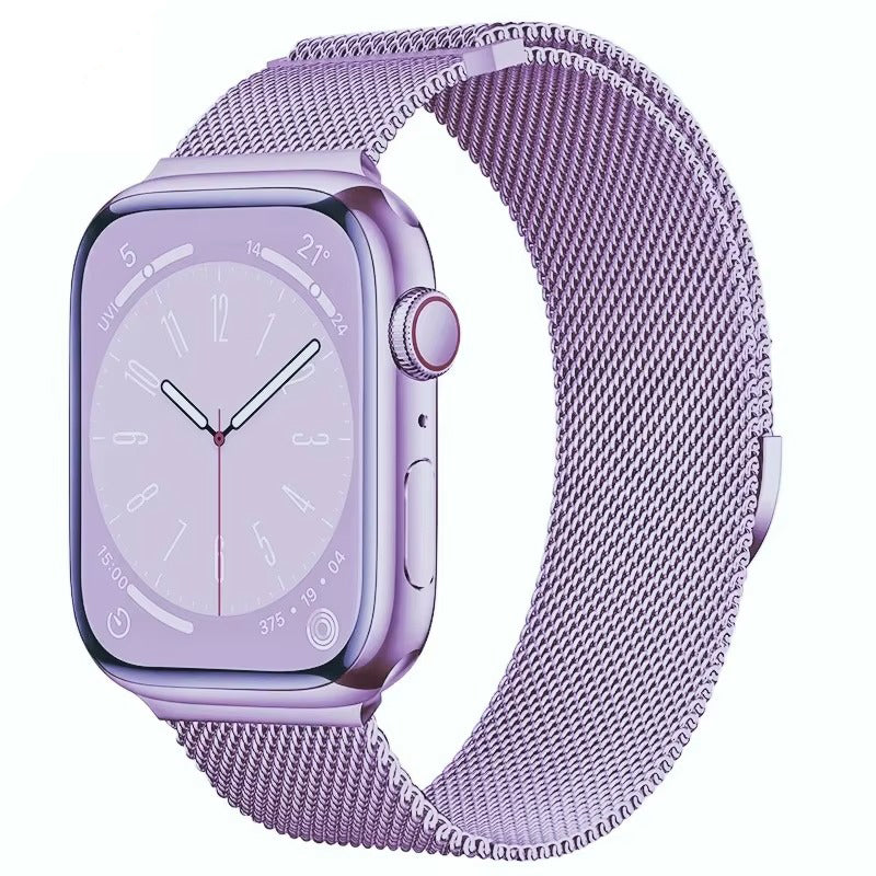 Luxury Magnetic Stainless Steel Watch Band – Adjustable Milanese Loop , Slim Metal Bracelet for 40–49mm Smartwatches