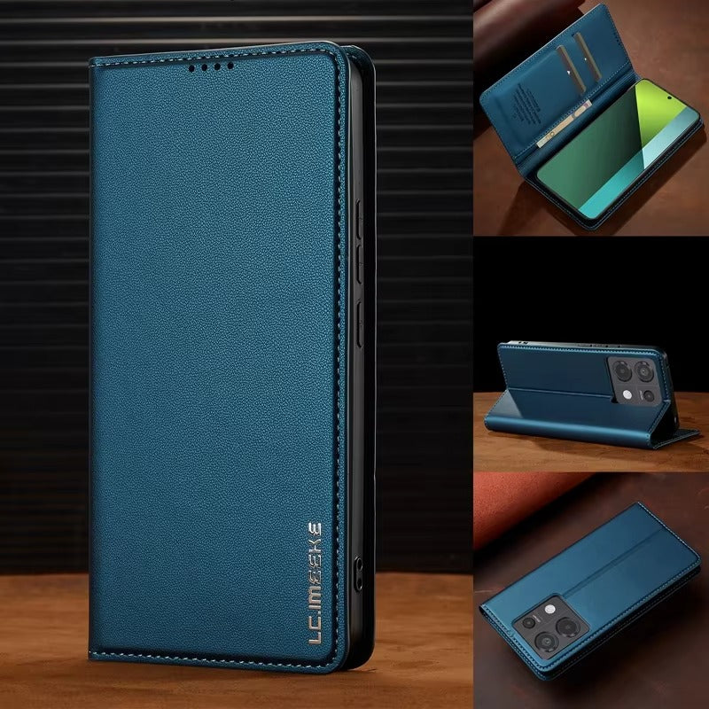Luxury Apple iPhone Case, MagSafe Compatible, Camera Lens and Screen Protection, Ultra Thin, Shockproof, Magnetic, Full All Around Protection, Leather Flip Magnetic Cover