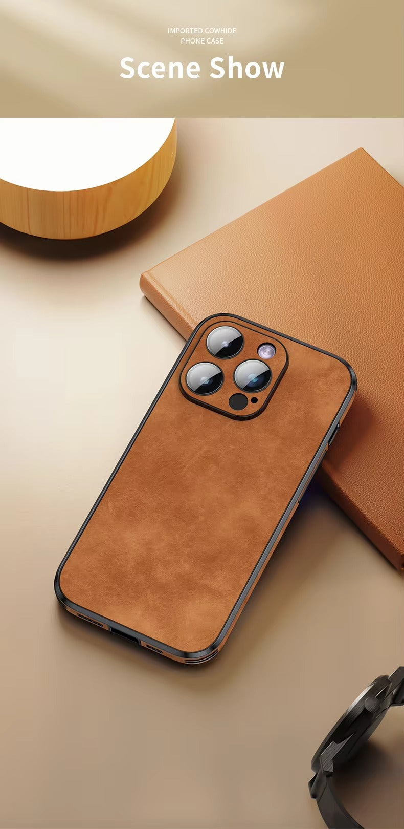 Shockproof Magnetic Leather Apple iPhone Case, MagSafe Compatible, Full Lens and Screen Protection, Slim Bumper Grip Cover for Everyday Mobile Use