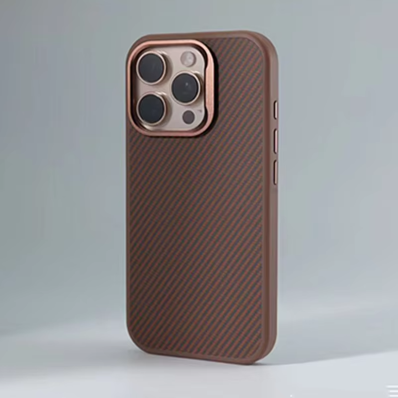 Luxury Apple iPhone Case, MagSafe Compatible, Camera Lens & Screen Protection, Ultra Thin, Shockproof, Magnetic Full All Around Cover – Carbon Fiber Texture Case with Soft Rubber Frame for Durable, Stylish Protection