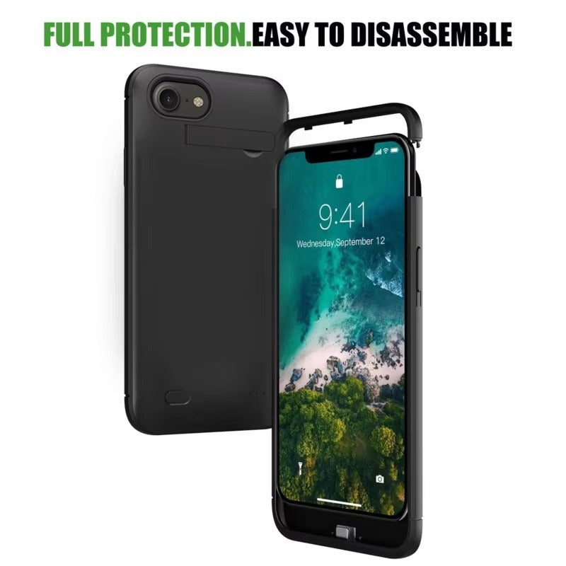 Premium Apple iPhone Case MagSafe Compatible, Camera Lens & Screen Protection, Ultra Thin Shockproof Magnetic Full All Around Protection Cover with 10000mAh Charging Power Bank
