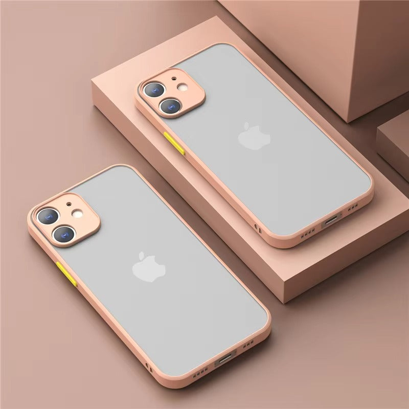 Robust Apple iPhone Case, MagSafe Compatible, Camera Lens & Screen Protection, Ultra Thin, Shockproof, Magnetic Full All Around Cover – Matte Armor Case with Clear Silicone Edges & Hard PC Back for Durable Protection