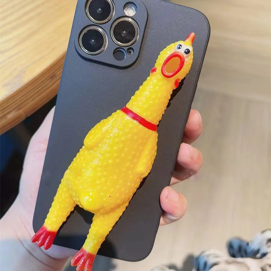 Premium Apple iPhone Case, MagSafe Compatible, Camera Lens and Screen Protection, Ultra Thin, Shockproof, Magnetic, Full All Around Protection, 3D Scream Chicken Cover