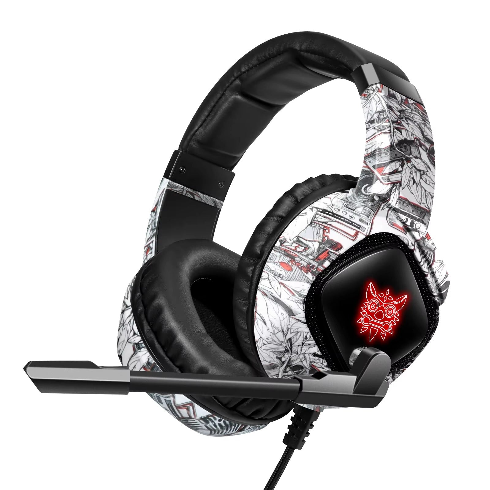 High Quality, Wired Gaming Headset with Microphone Stereo Over-Ear  with Clear Sound for Apple Devices and Gaming Consoles