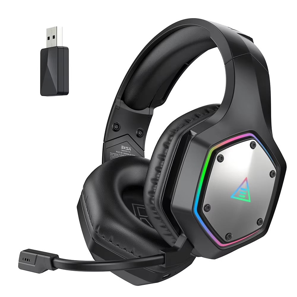 Premium 2.4GHz Wireless Gaming Headset for Mac & iPhone – Low Latency 7.1 Surround Sound Headphones with ENC Microphone, USB & Wired Dual Mode Support