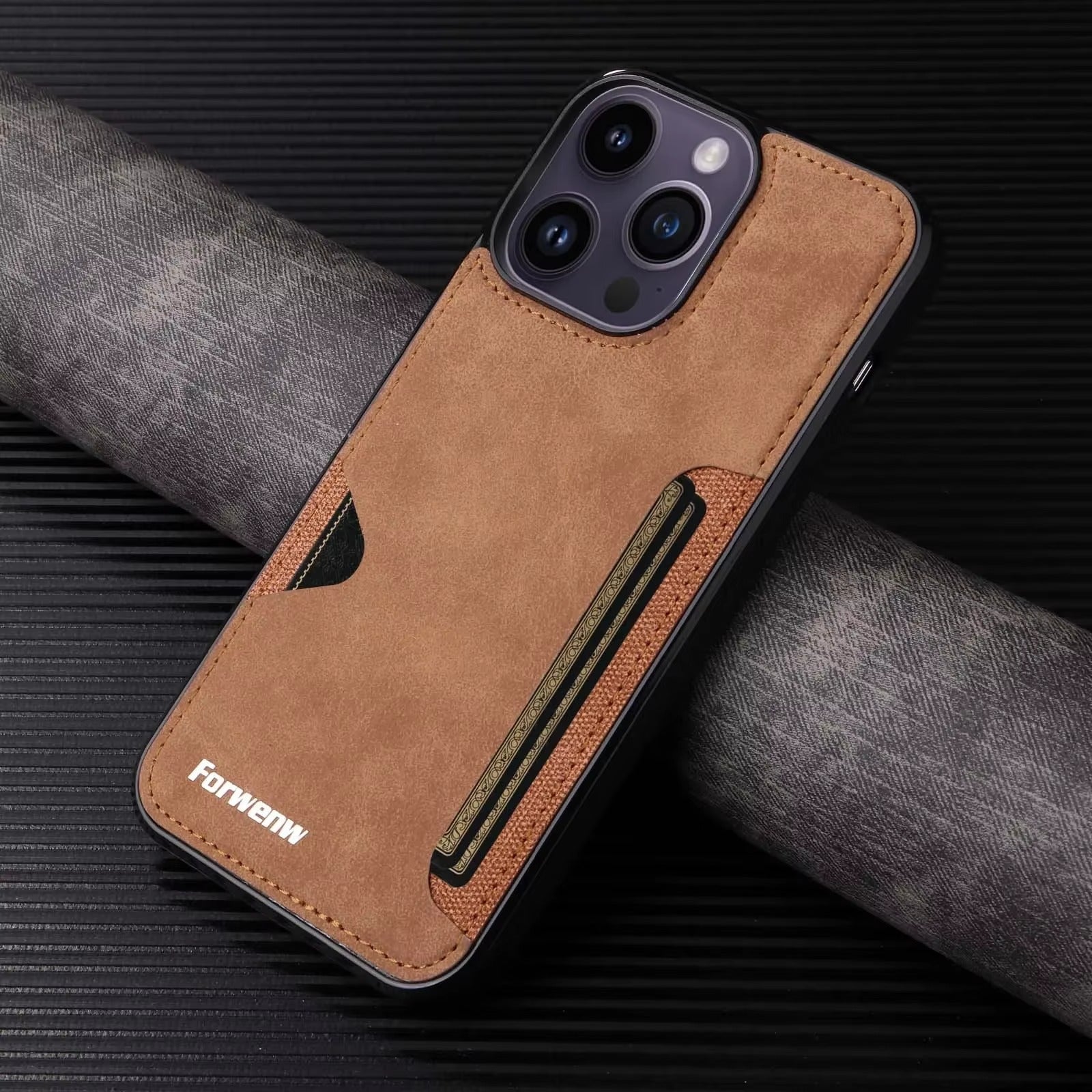 Luxury Apple iPhone Case, MagSafe Compatible, Camera Lens and Screen Protection, Ultra Thin, Shockproof, Magnetic, Full All Around Protection, Retro Leather Wallet Cover
