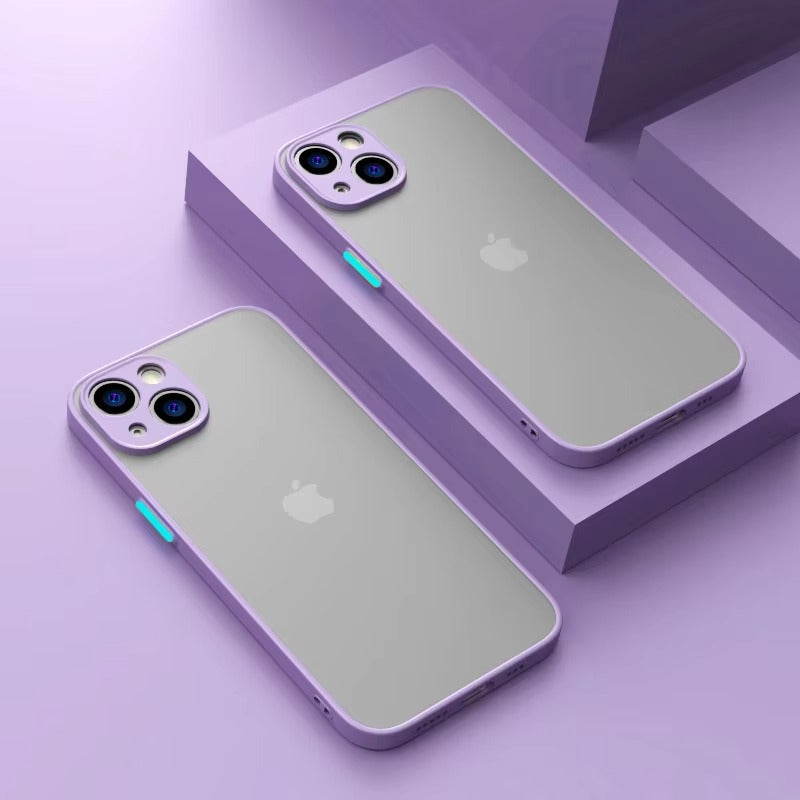 Robust Apple iPhone Case, MagSafe Compatible, Camera Lens & Screen Protection, Ultra Thin, Shockproof, Magnetic Full All Around Cover – Matte Armor Case with Clear Silicone Edges & Hard PC Back for Durable Protection