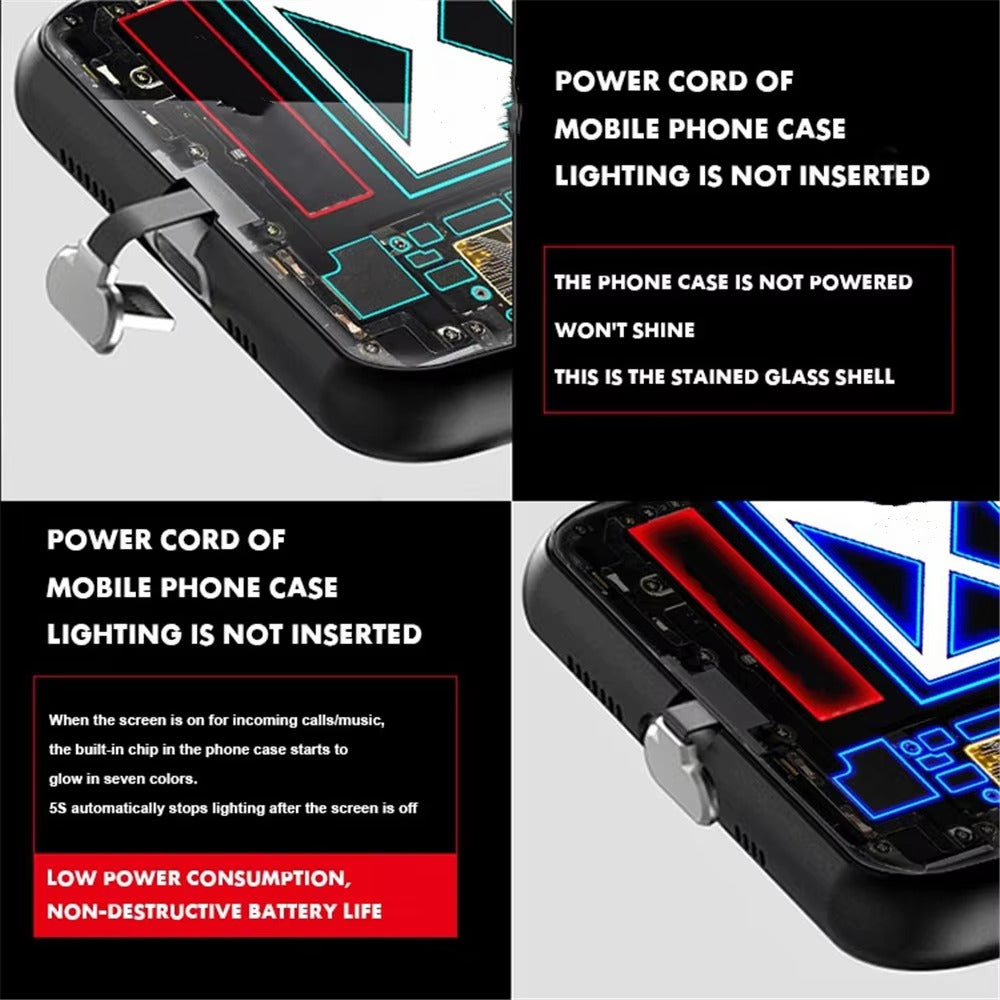 Premium Apple iPhone Case, MagSafe Compatible, Camera Lens and Screen Protection, Ultra Thin, Shockproof, Magnetic, Full All Around Protection, LED Glowing Armor Cover