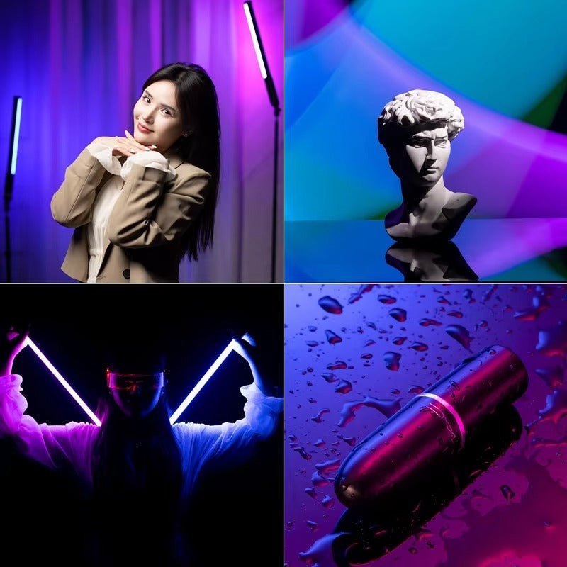 High Quality, Handheld RGB Light Wand – 19.7" LED Stick with Adjustable 2500K–9000K Color, CRI 95+, Apple iPhone and Cameras