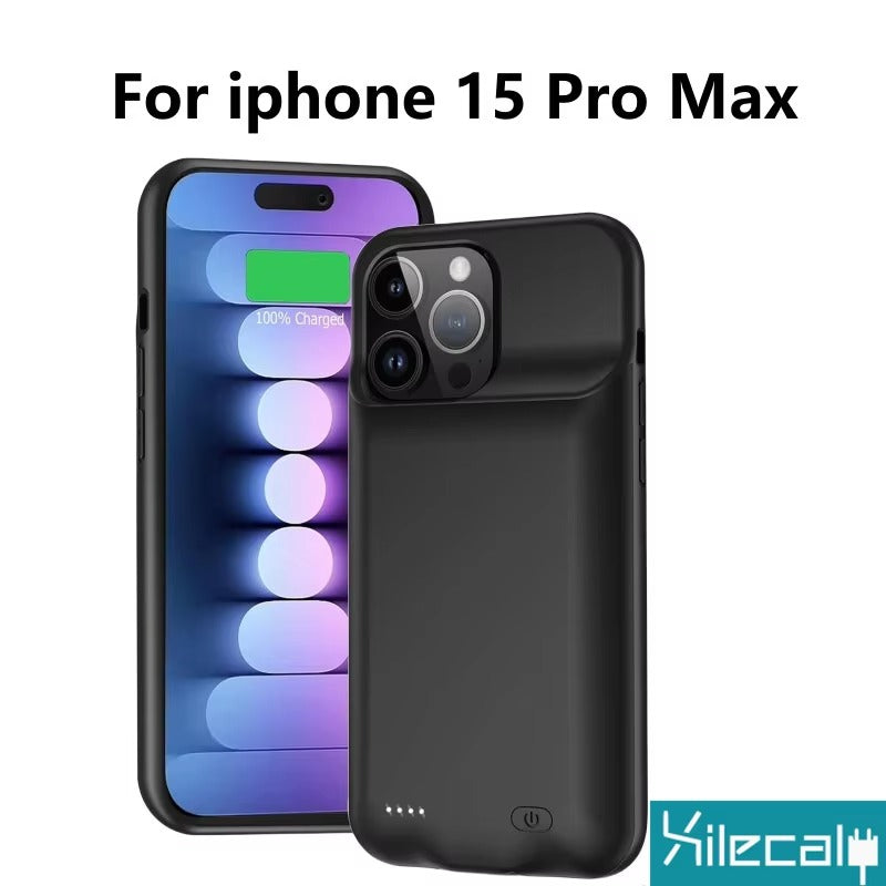 High Capacity Apple iPhone Case MagSafe Compatible, Camera Lens & Screen Protection, Ultra Thin Shockproof Magnetic Full All Around Protection Charging Cover with Built-In Battery