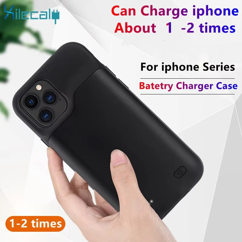 High Capacity Apple iPhone Case MagSafe Compatible, Camera Lens & Screen Protection, Ultra Thin Shockproof Magnetic Full All Around Protection Charging Cover with Built-In Battery