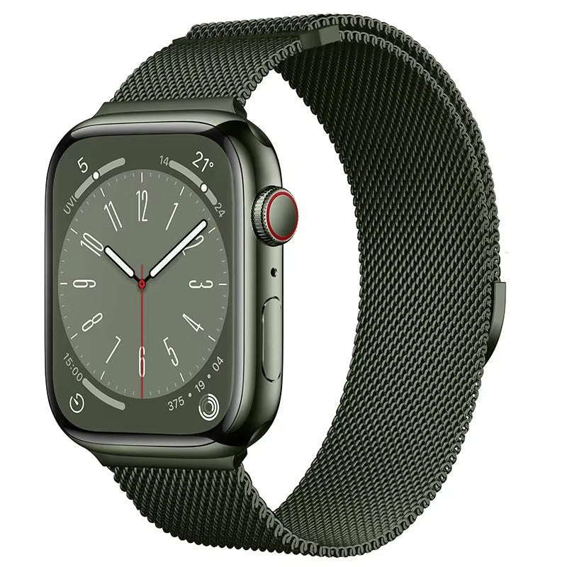 Luxury Magnetic Stainless Steel Watch Band – Adjustable Milanese Loop , Slim Metal Bracelet for 40–49mm Smartwatches