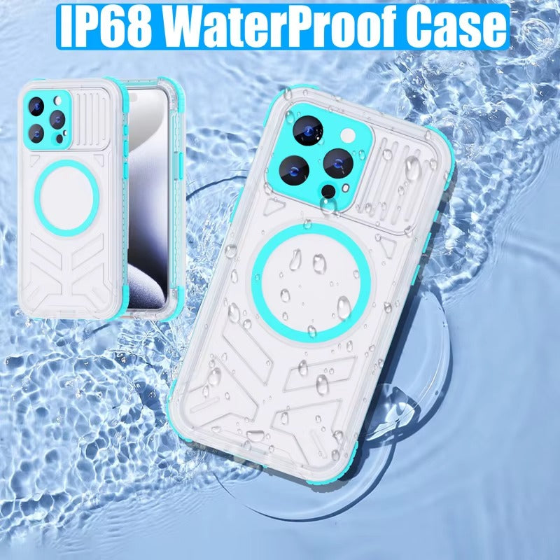 Luxury Apple iPhone Case MagSafe Compatible, Camera Lens & Screen Protection,  Cover with IP68 Sealed Sport Design