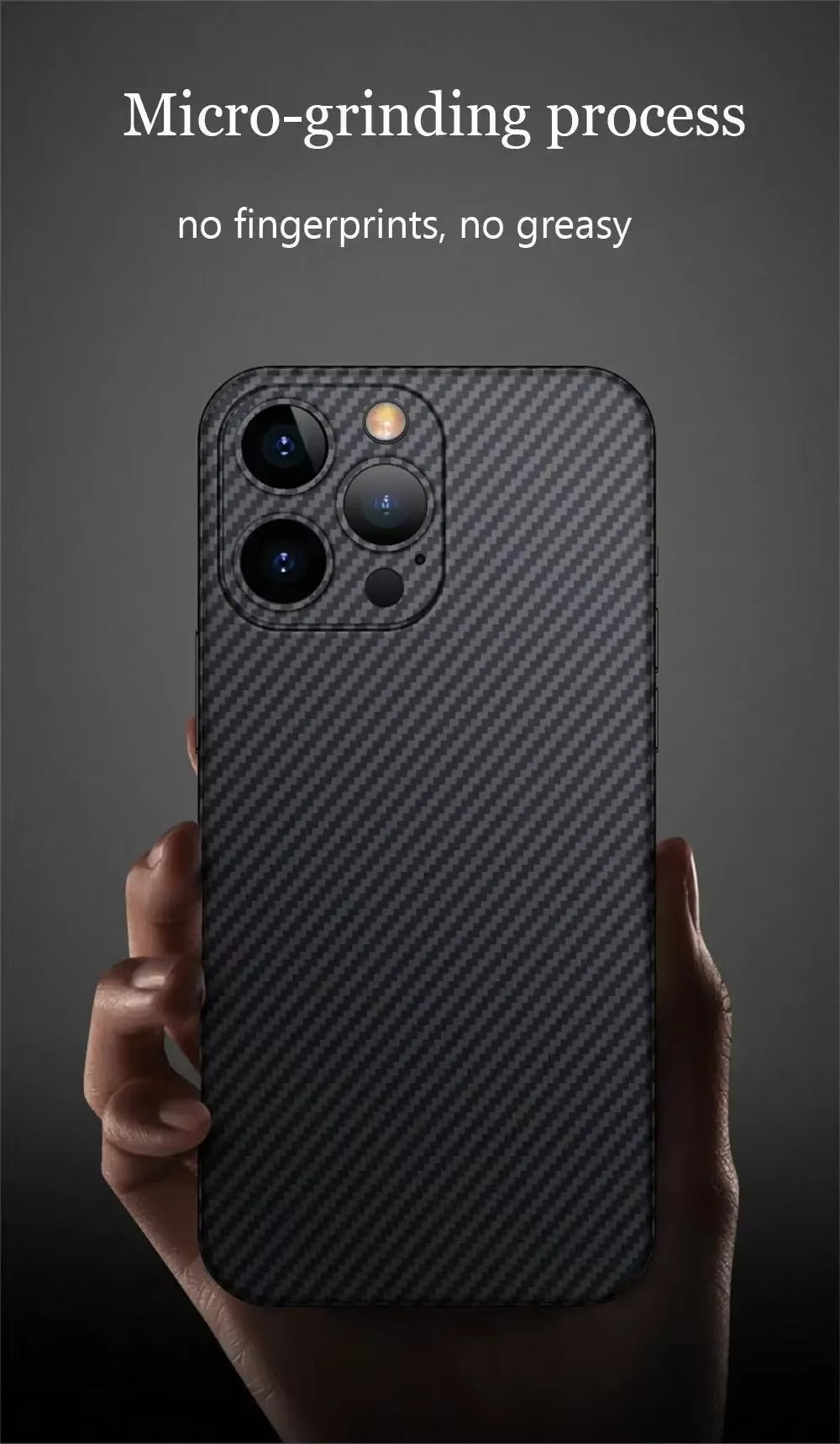 Luxury Apple iPhone Case, MagSafe Compatible, Camera Lens & Screen Protection, Ultra Thin, Shockproof, Magnetic Full All Around Cover – Ultra Thin 0.2mm Carbon Fiber Matte PP Back Cover for Lightweight Sleek Protection