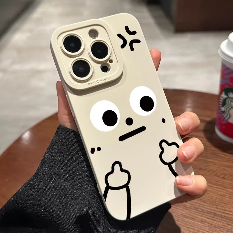 Premium Apple iPhone Case, MagSafe Compatible, Camera Lens and Screen Protection, Ultra Thin, Shockproof, Magnetic, Full All Around Protection, Cartoon Finger Soft Cover