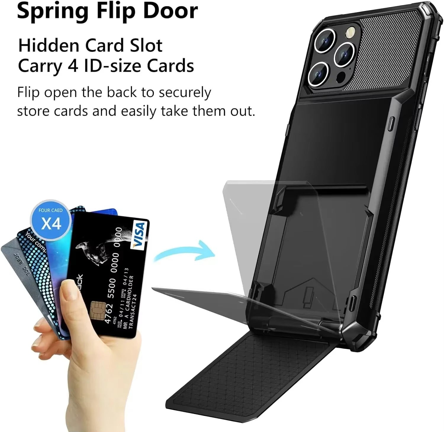 Robust Apple iPhone Case, MagSafe Compatible, Camera Lens and Screen Protection, Ultra Thin, Shockproof, Magnetic, Full All Around Protection, Hidden Wallet Card Cover
